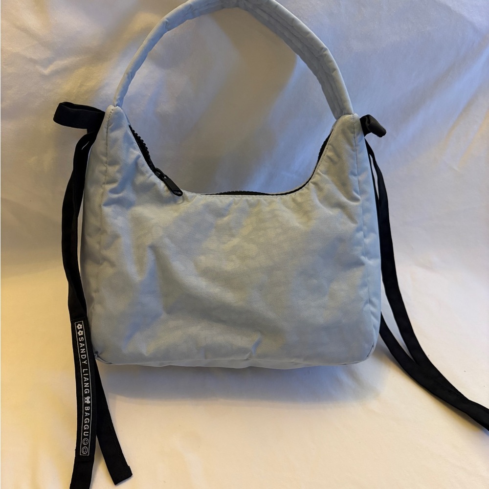 Sandy Liang x Baggu Mini Bow Bag in Powder Blue